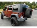 2007 Red Rock Crystal Pearl Jeep Wrangler Unlimited X 4x4  photo #7