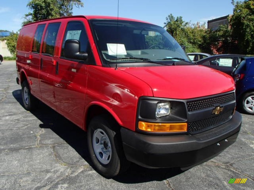 Victory Red 2014 Chevrolet Express 2500 Cargo WT Exterior Photo #86177228