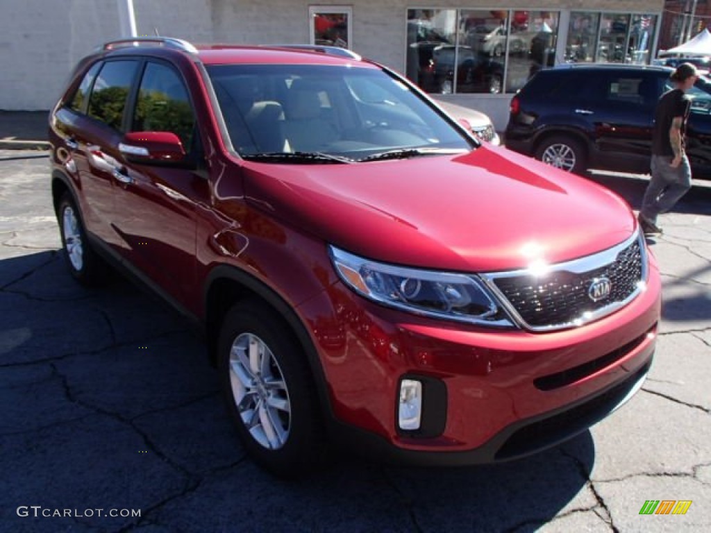 2014 Sorento LX - Remington Red / Gray photo #2