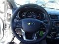 Black 2013 Kia Rio EX 5-Door Steering Wheel
