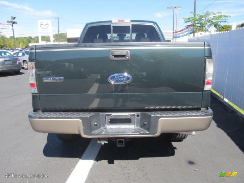 2005 F150 Lariat SuperCab 4x4 - Aspen Green Metallic / Tan photo #5