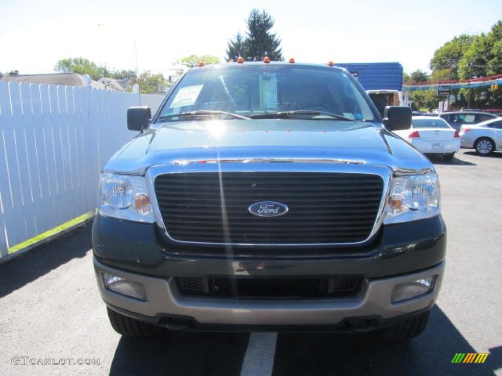 2005 F150 Lariat SuperCab 4x4 - Aspen Green Metallic / Tan photo #9