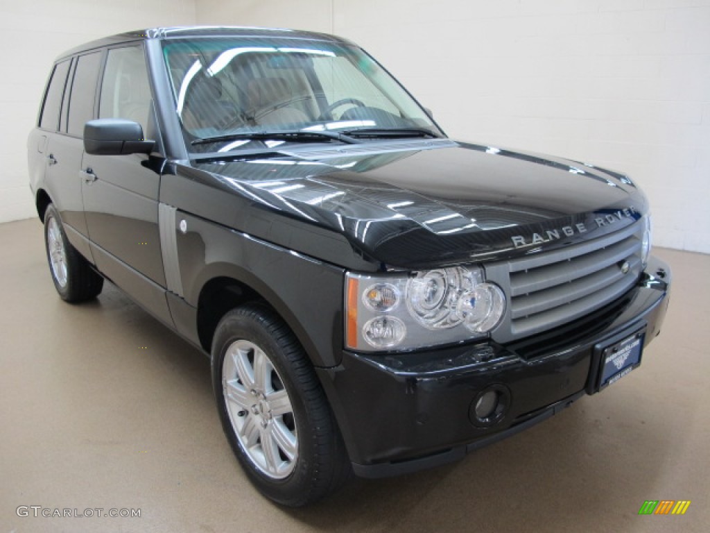 2008 Range Rover V8 HSE - Java Black Pearlescent / Sand photo #1