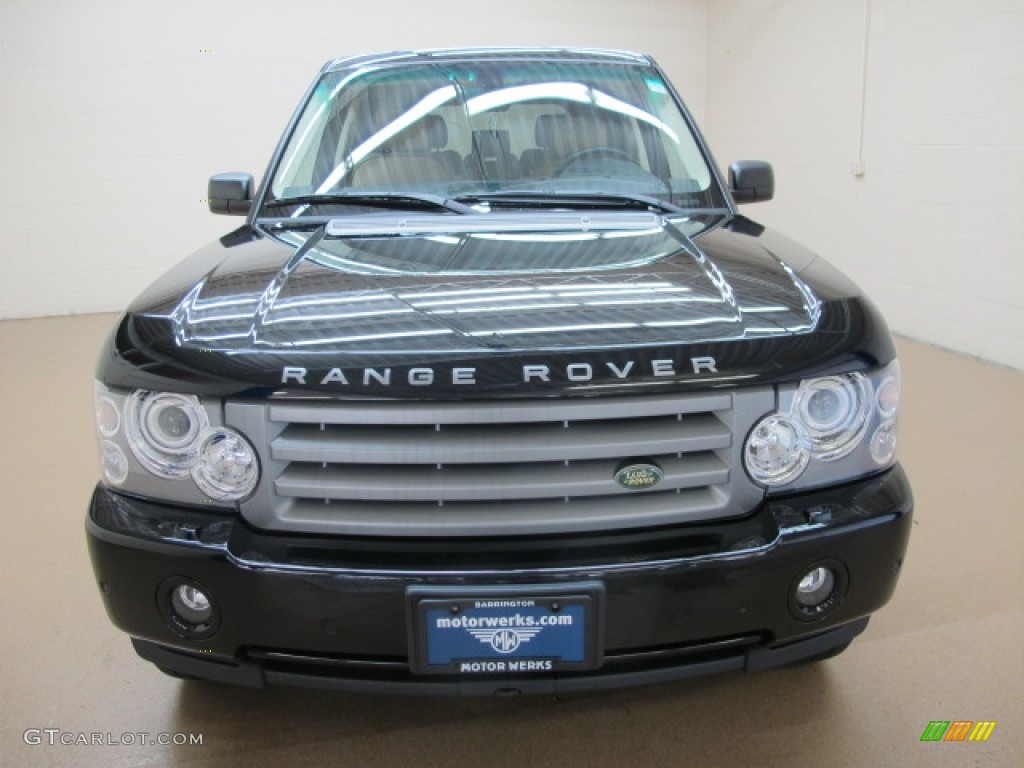 2008 Range Rover V8 HSE - Java Black Pearlescent / Sand photo #2