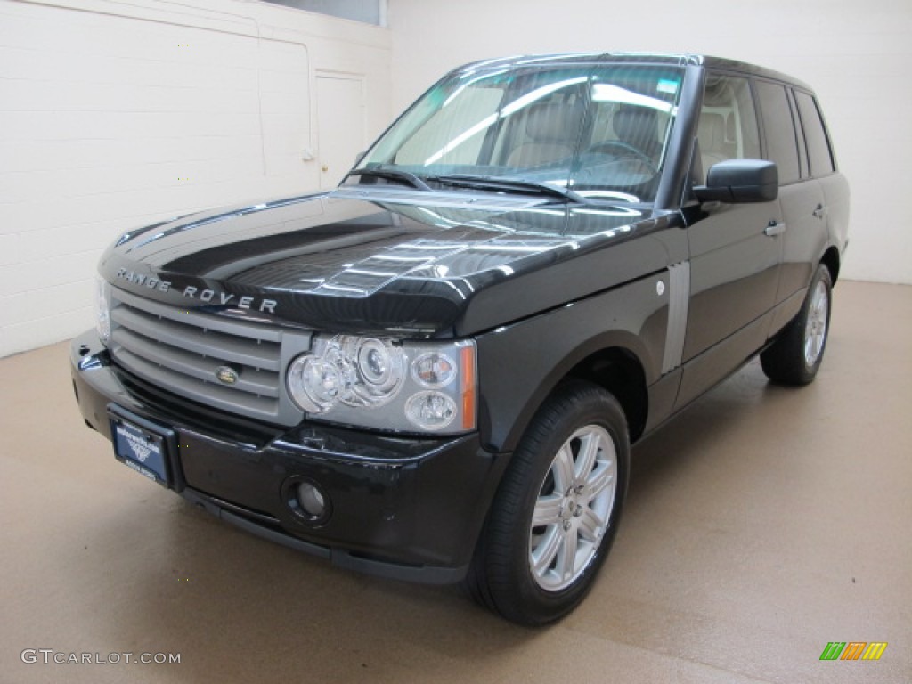 2008 Range Rover V8 HSE - Java Black Pearlescent / Sand photo #4