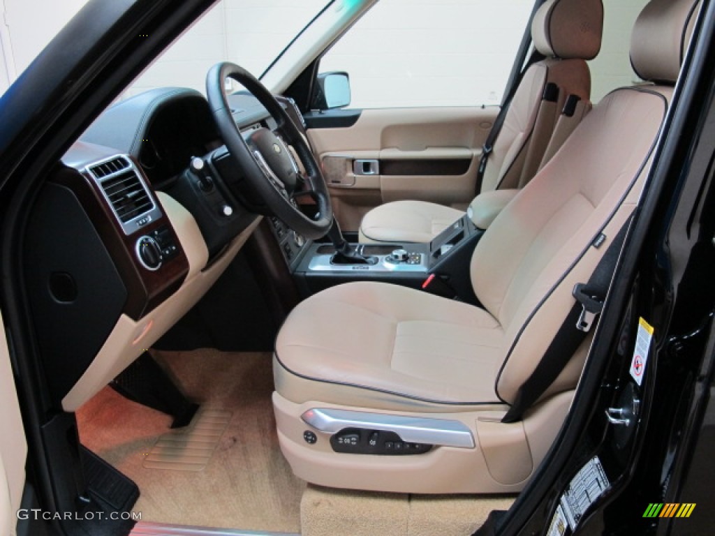 2008 Range Rover V8 HSE - Java Black Pearlescent / Sand photo #17