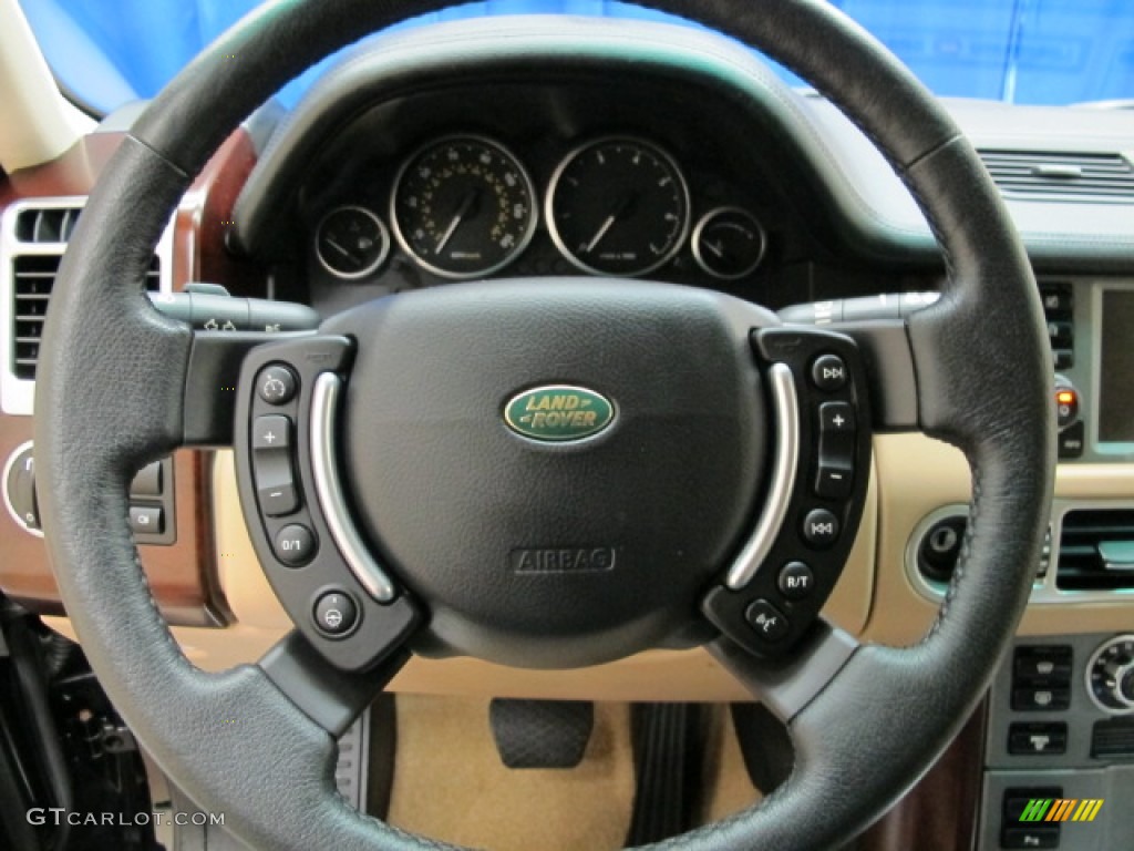 2008 Range Rover V8 HSE - Java Black Pearlescent / Sand photo #39