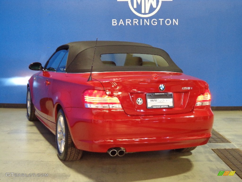 2009 1 Series 128i Convertible - Crimson Red / Black photo #12