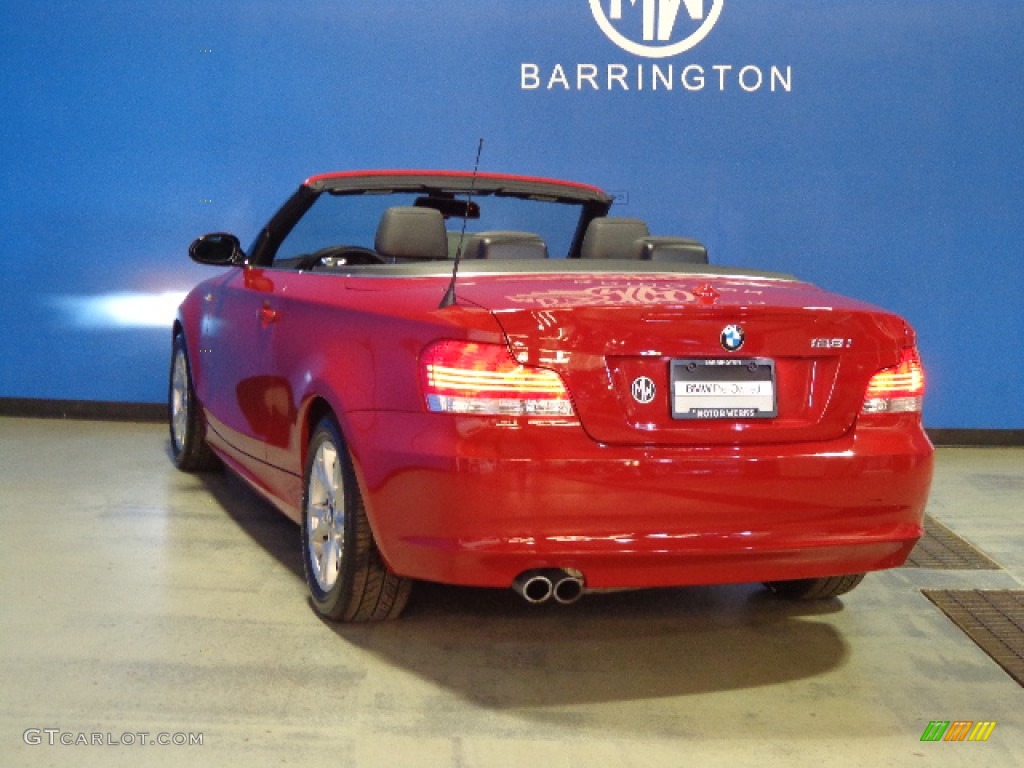 2009 1 Series 128i Convertible - Crimson Red / Black photo #16