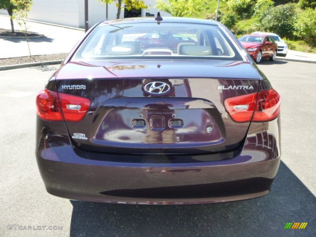 2009 Elantra GLS Sedan - Purple Rain / Beige photo #3