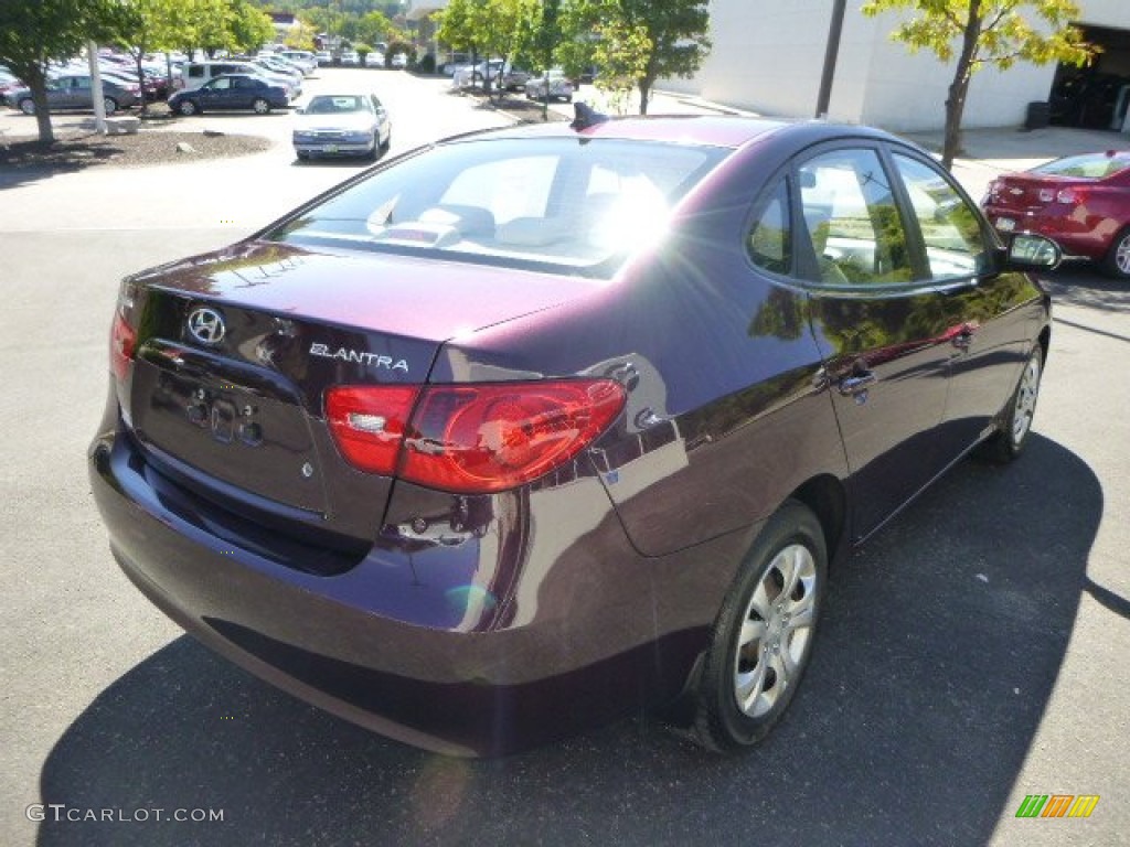 2009 Elantra GLS Sedan - Purple Rain / Beige photo #4
