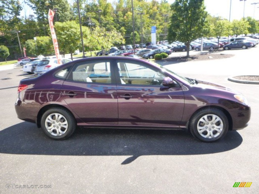 2009 Elantra GLS Sedan - Purple Rain / Beige photo #5