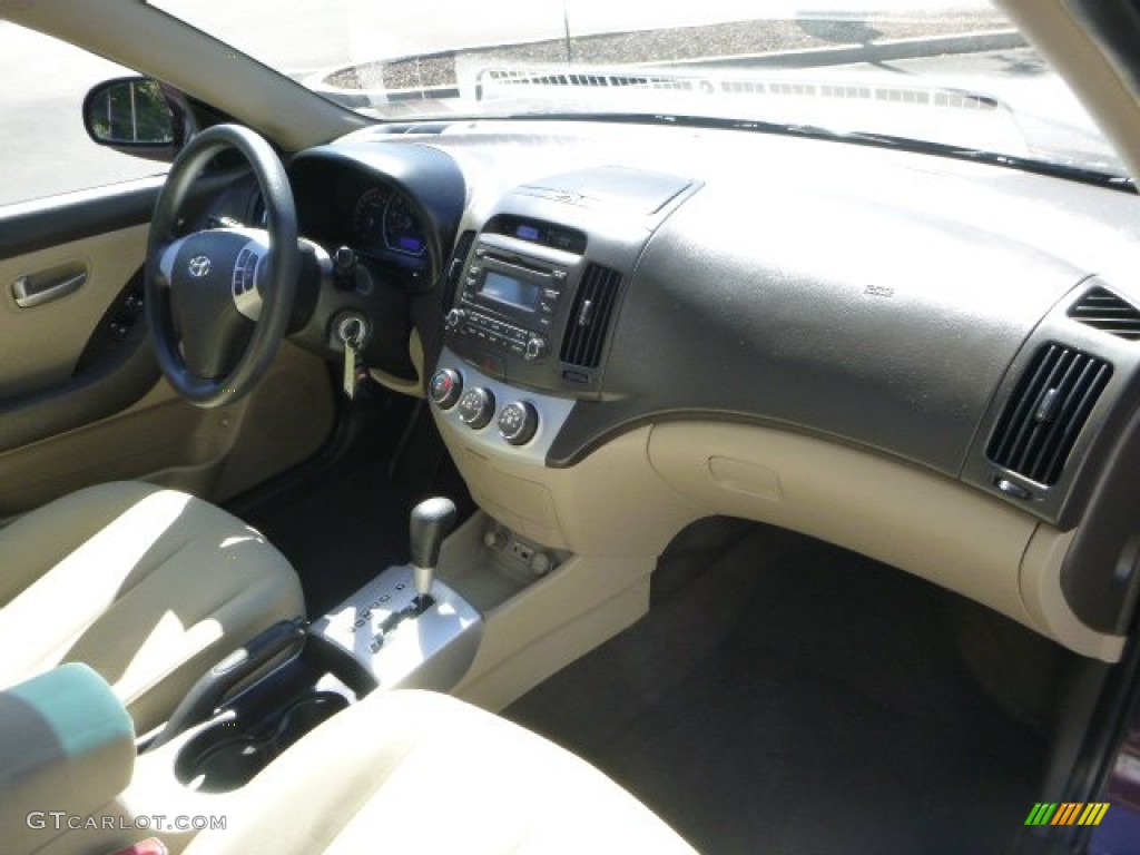 2009 Elantra GLS Sedan - Purple Rain / Beige photo #11