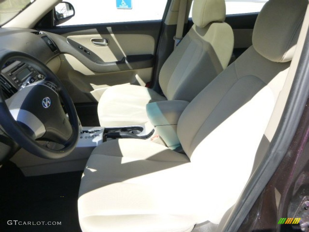 2009 Elantra GLS Sedan - Purple Rain / Beige photo #15