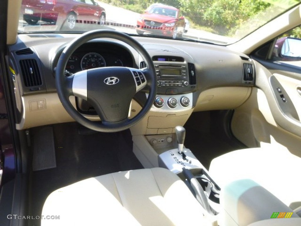 2009 Elantra GLS Sedan - Purple Rain / Beige photo #17