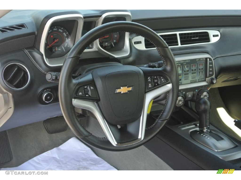 2013 Chevrolet Camaro LT Coupe Gray Steering Wheel Photo #86184524