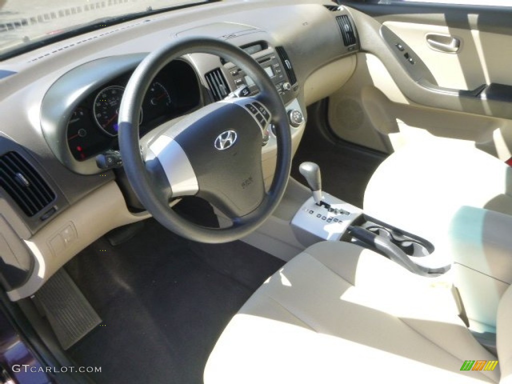 2009 Elantra GLS Sedan - Purple Rain / Beige photo #20