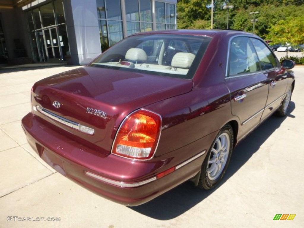 2002 XG350 L Sedan - Bordeaux Red Metallic / Beige photo #2