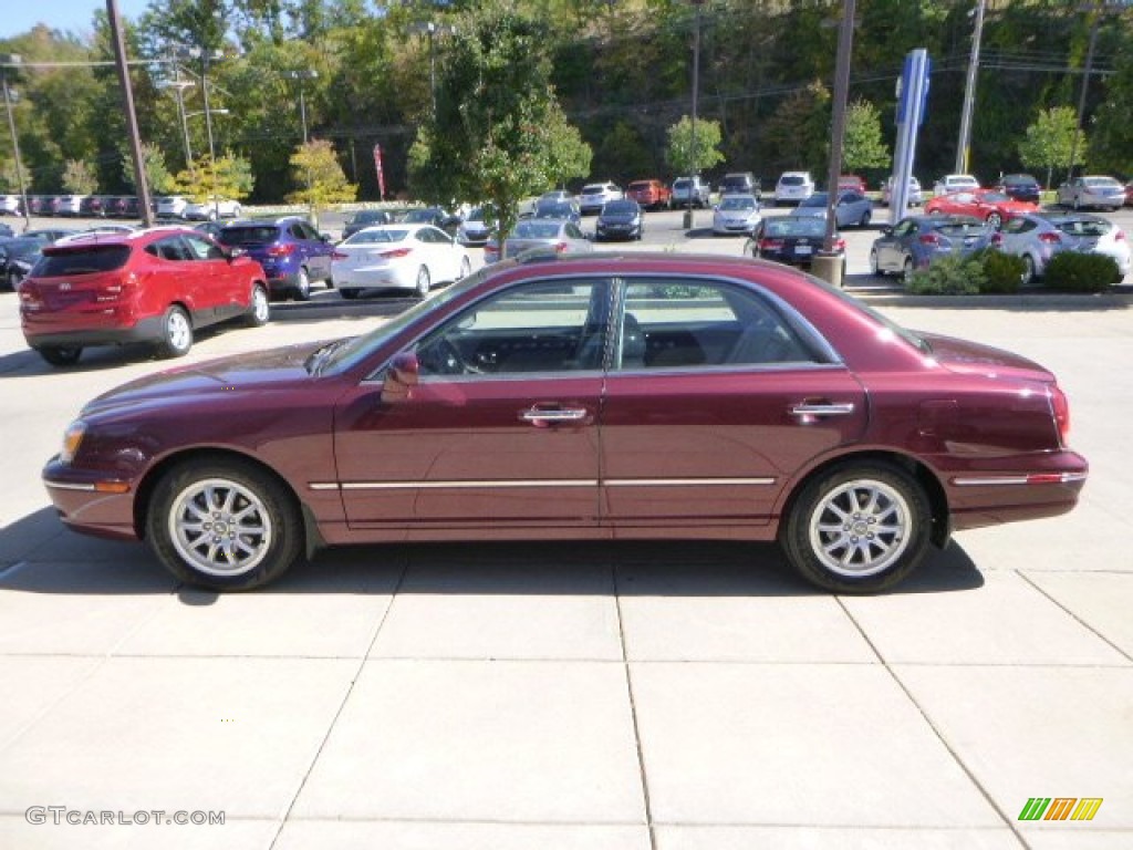 2002 XG350 L Sedan - Bordeaux Red Metallic / Beige photo #5