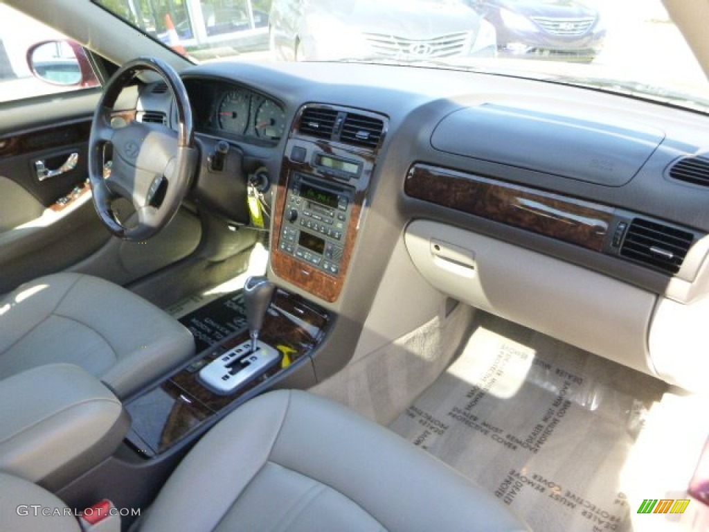 2002 XG350 L Sedan - Bordeaux Red Metallic / Beige photo #11