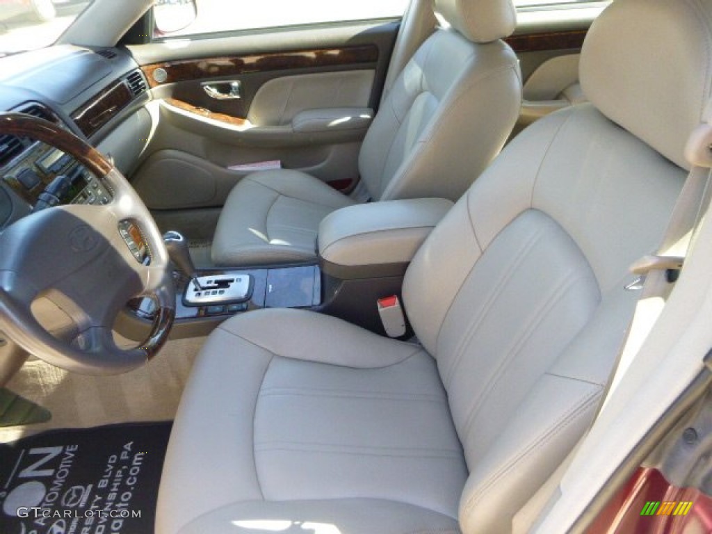 2002 XG350 L Sedan - Bordeaux Red Metallic / Beige photo #15