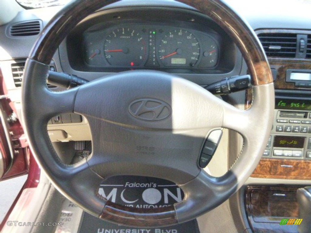 2002 XG350 L Sedan - Bordeaux Red Metallic / Beige photo #22