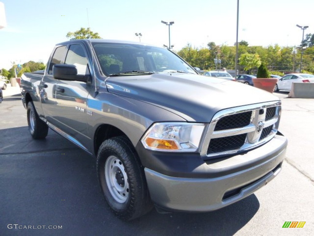 2009 Ram 1500 ST Quad Cab 4x4 - Mineral Gray Metallic / Dark Slate Gray photo #7