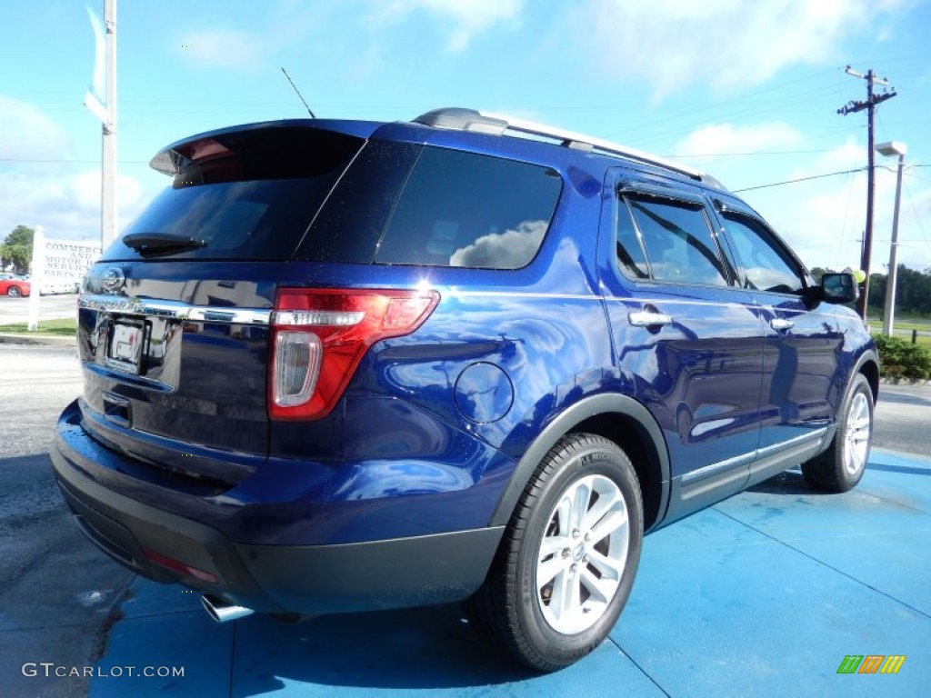 2011 Explorer XLT - Kona Blue Metallic / Medium Light Stone photo #5
