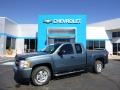 2010 Blue Granite Metallic Chevrolet Silverado 1500 LT Extended Cab 4x4  photo #1