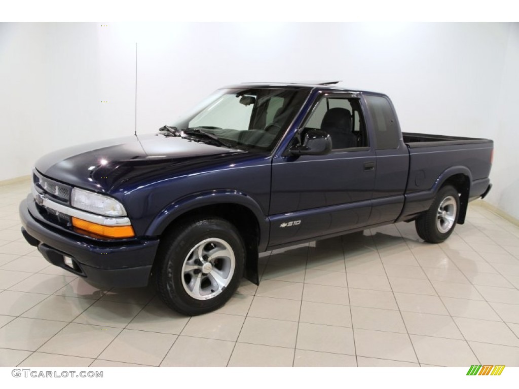 Indigo Blue Metallic 2000 Chevrolet S10 LS Extended Cab Exterior Photo #86190254