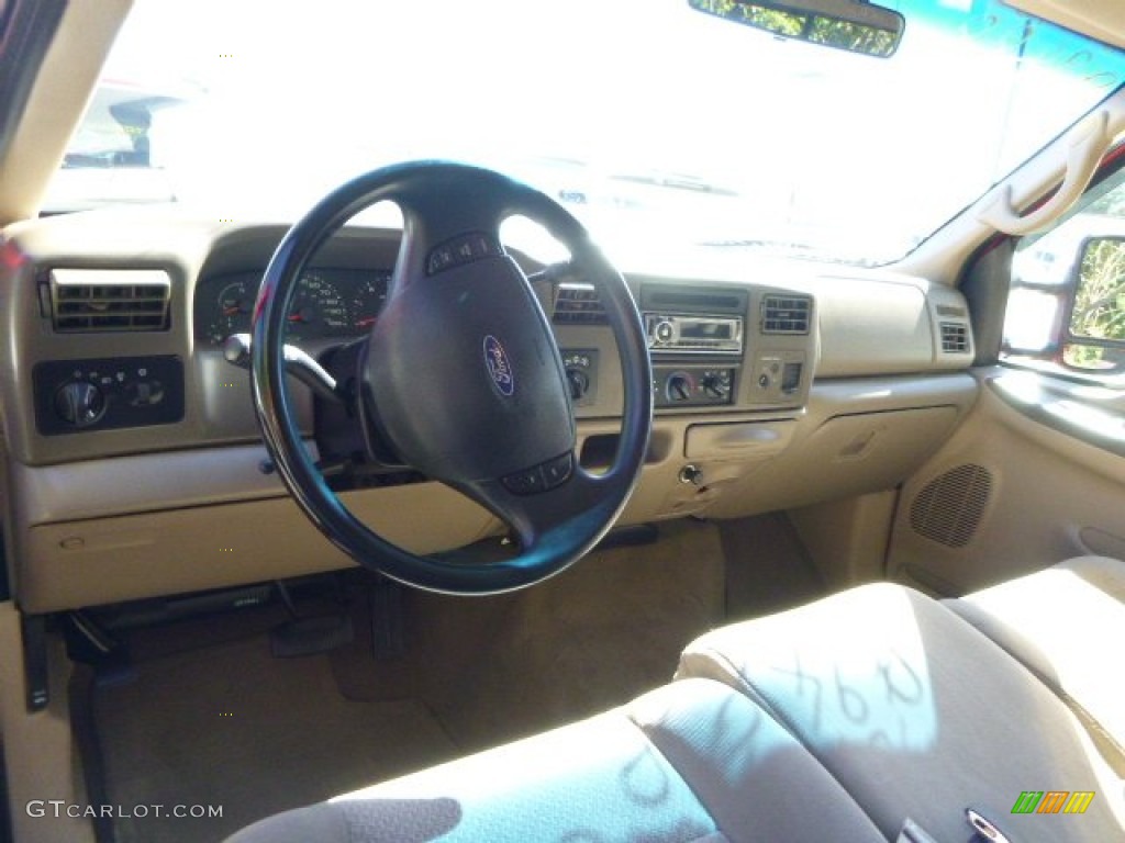 2002 F250 Super Duty XLT SuperCab 4x4 - Red Clearcoat / Medium Flint photo #7