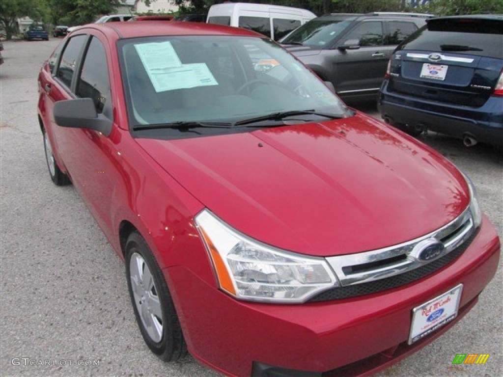 2010 Focus S Sedan - Sangria Red Metallic / Medium Stone photo #1