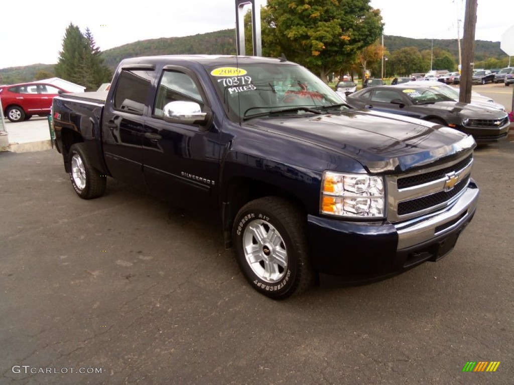 2009 Silverado 1500 LT Z71 Crew Cab 4x4 - Imperial Blue Metallic / Ebony photo #3