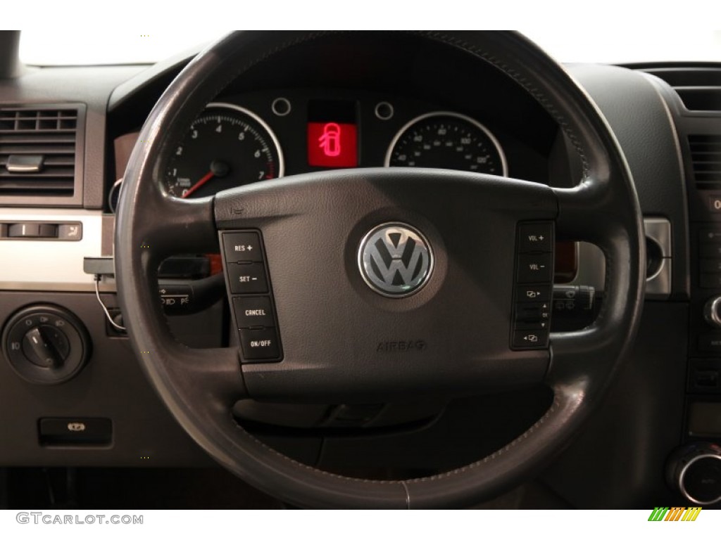 2005 Volkswagen Touareg V6 Anthracite Steering Wheel Photo #86196485