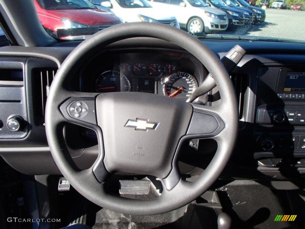 2014 Chevrolet Silverado 1500 WT Regular Cab 4x4 Jet Black/Dark Ash Steering Wheel Photo #86197364
