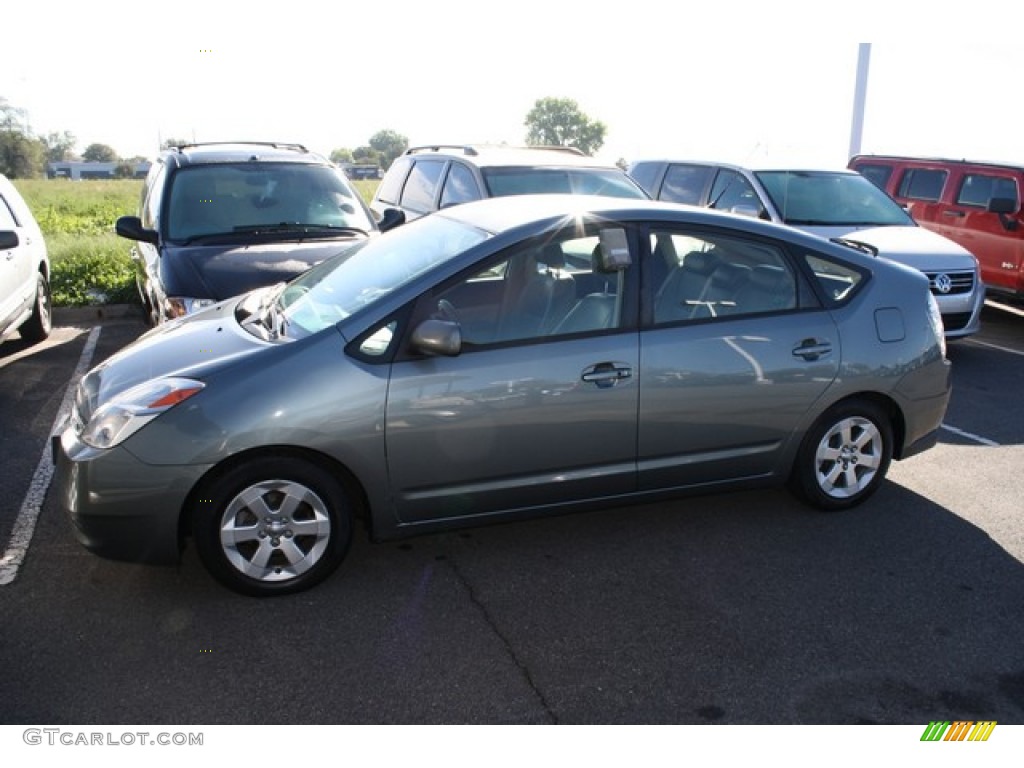 2005 Prius Hybrid - Tideland Gray Green Pearl / Gray/Burgundy photo #4