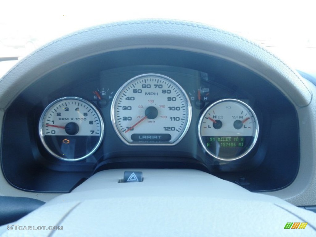 2004 F150 Lariat SuperCab 4x4 - Oxford White / Tan photo #15