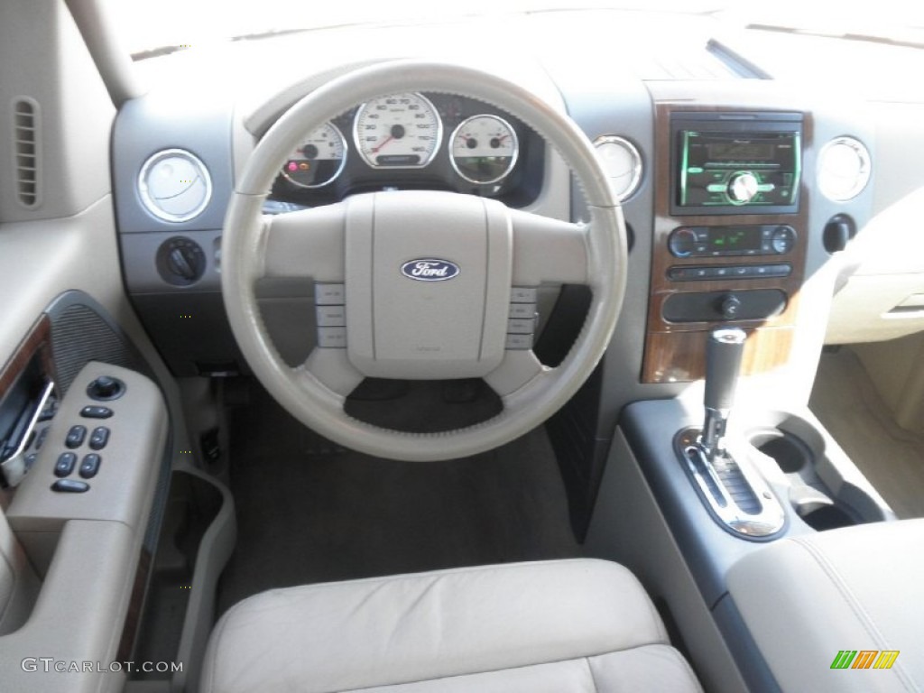 2004 F150 Lariat SuperCab 4x4 - Oxford White / Tan photo #21
