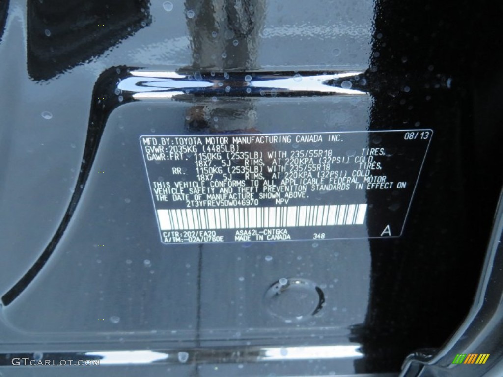2013 RAV4 Limited - Black / Black photo #35