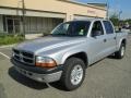 2004 Bright Silver Metallic Dodge Dakota Sport Quad Cab  photo #2