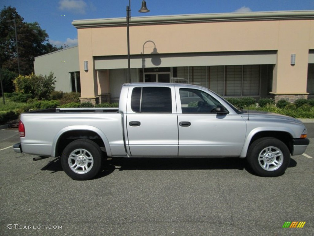 2004 Dakota Sport Quad Cab - Bright Silver Metallic / Dark Slate Gray photo #10