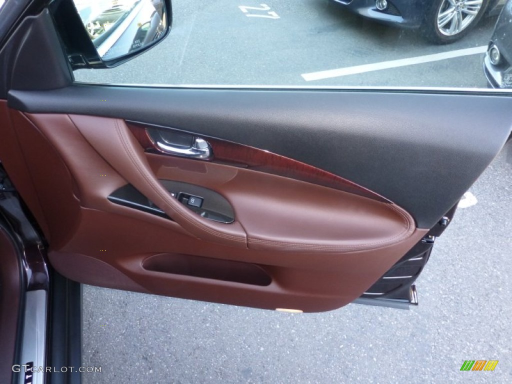 2010 EX 35 Journey AWD - Dark Current Red / Chestnut photo #32