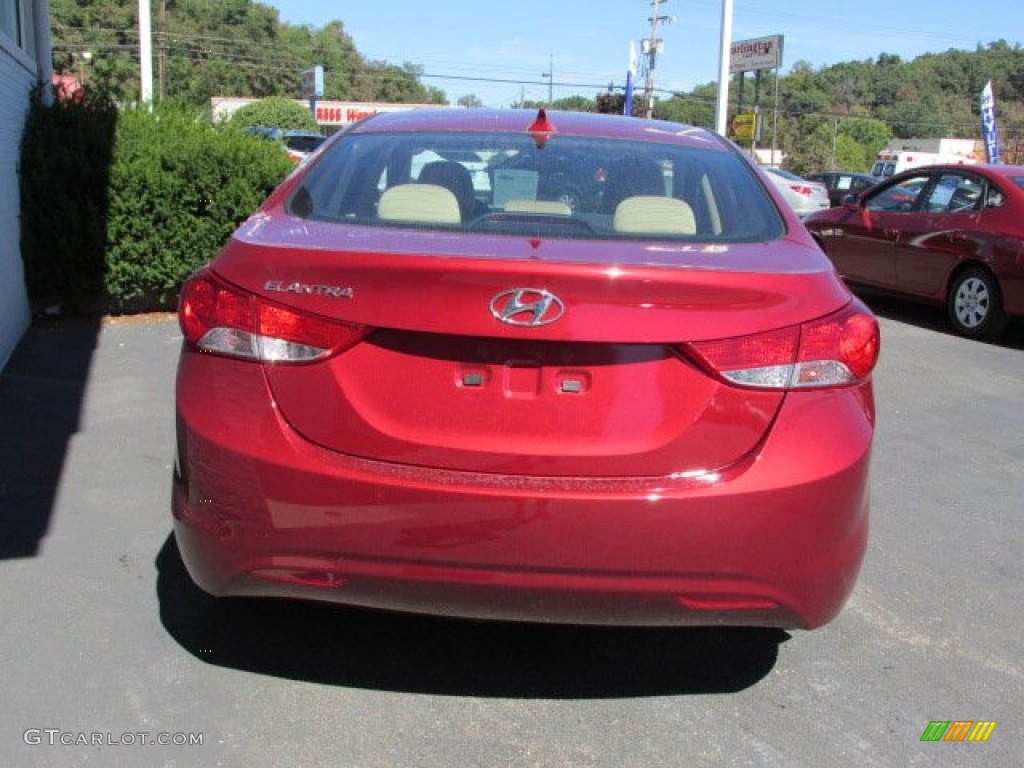 2013 Elantra GLS - Red / Beige photo #5