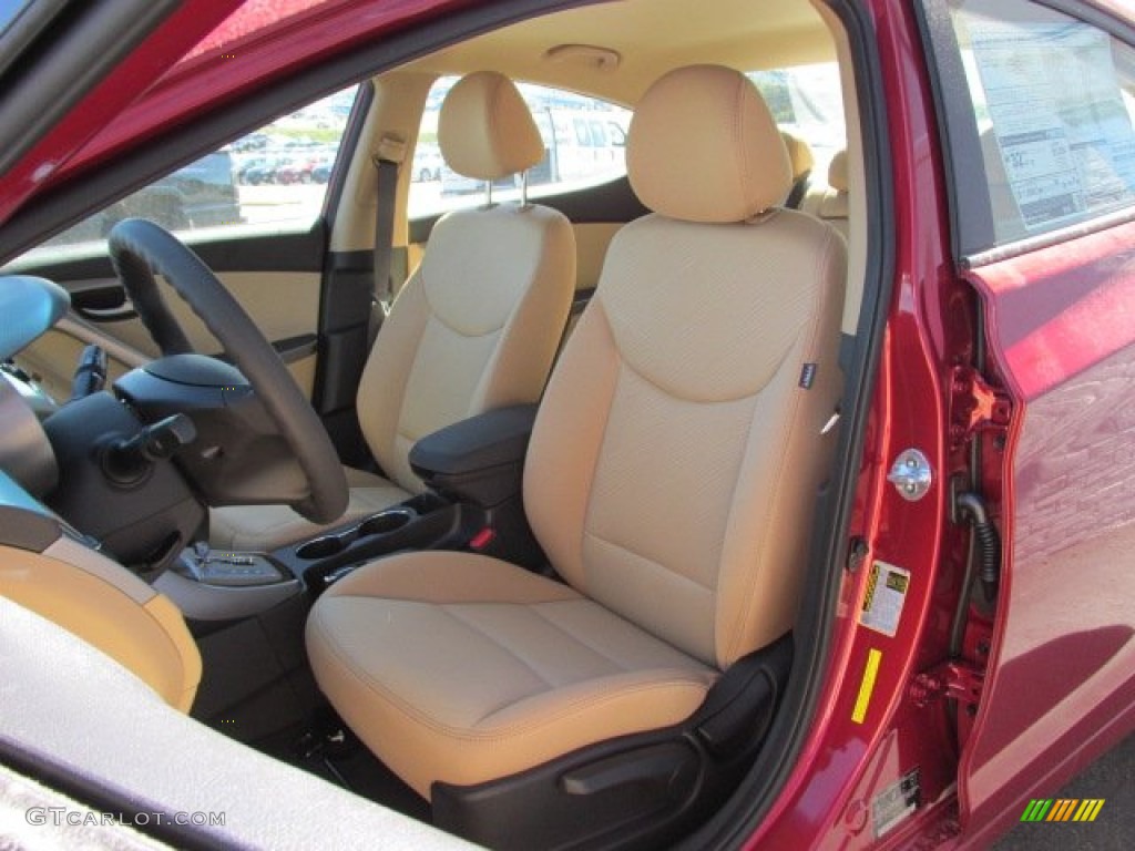 2013 Elantra GLS - Red / Beige photo #8
