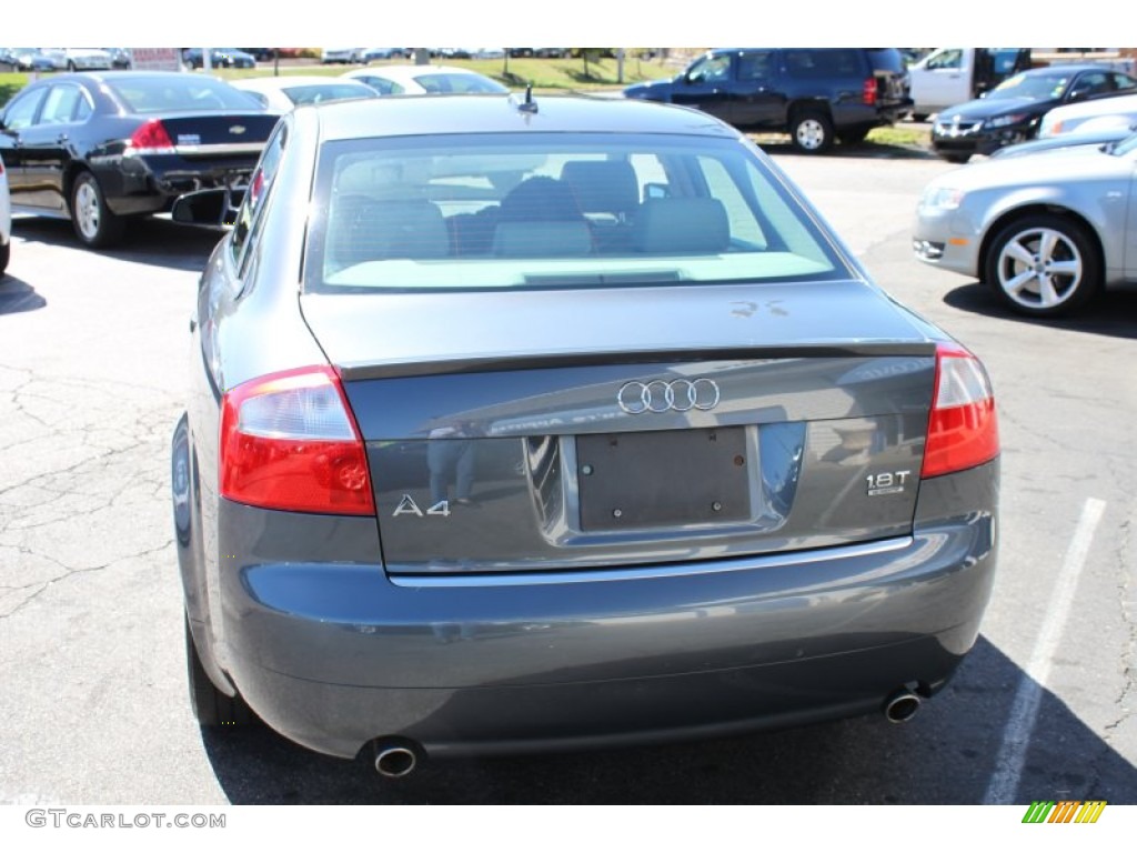 2005 A4 1.8T quattro Sedan - Dolphin Grey Metallic / Platinum photo #7