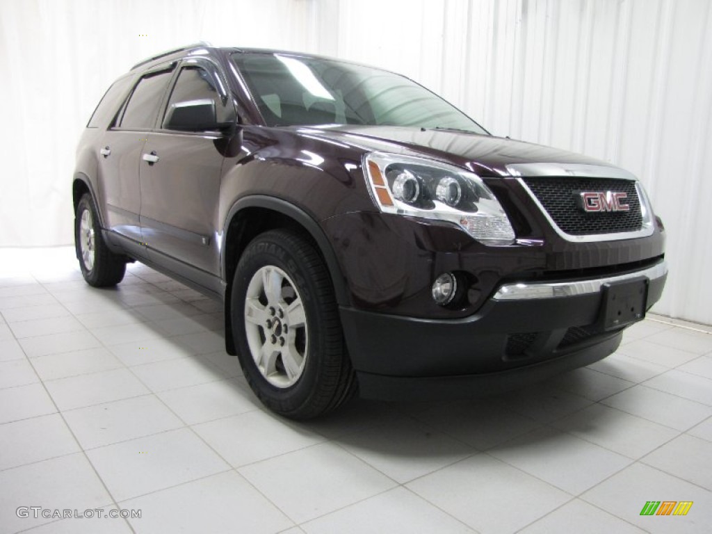 2009 Acadia SLE AWD - Dark Crimson Metallic / Ebony photo #1