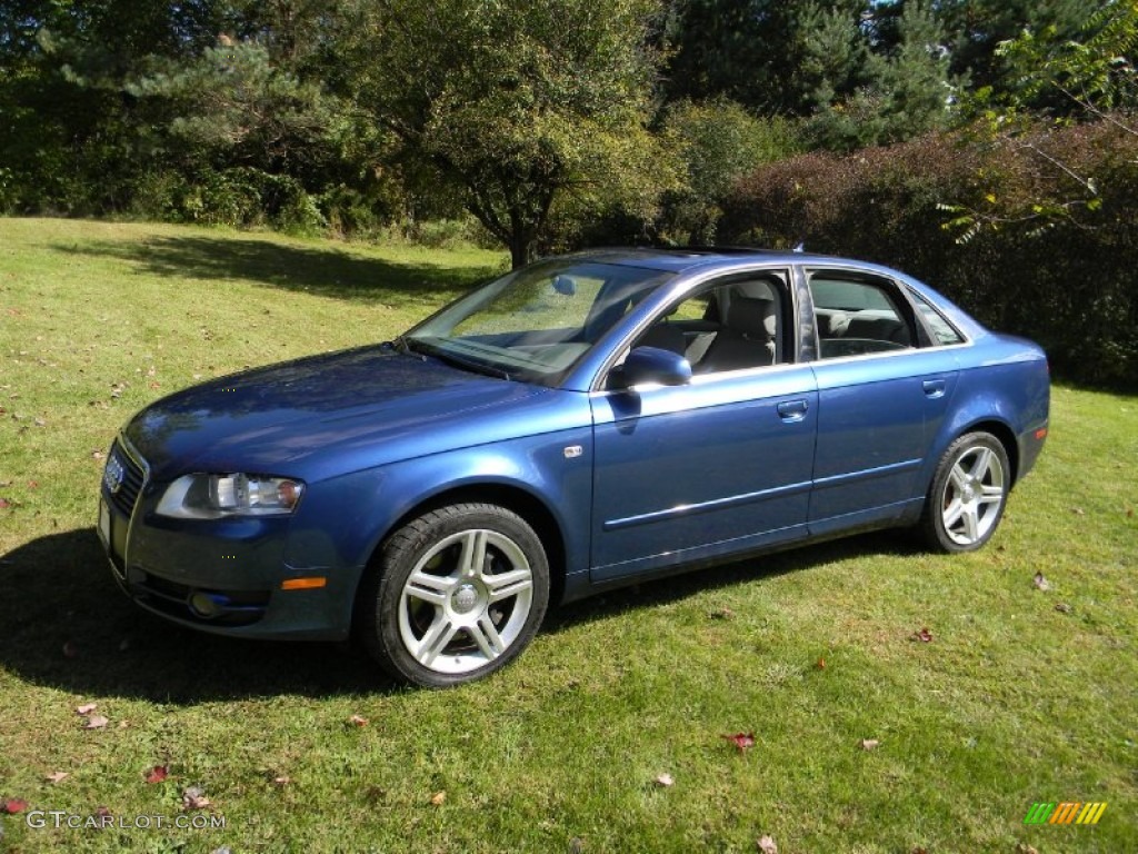 2007 A4 2.0T quattro Sedan - Ocean Blue Pearl Effect / Platinum photo #1