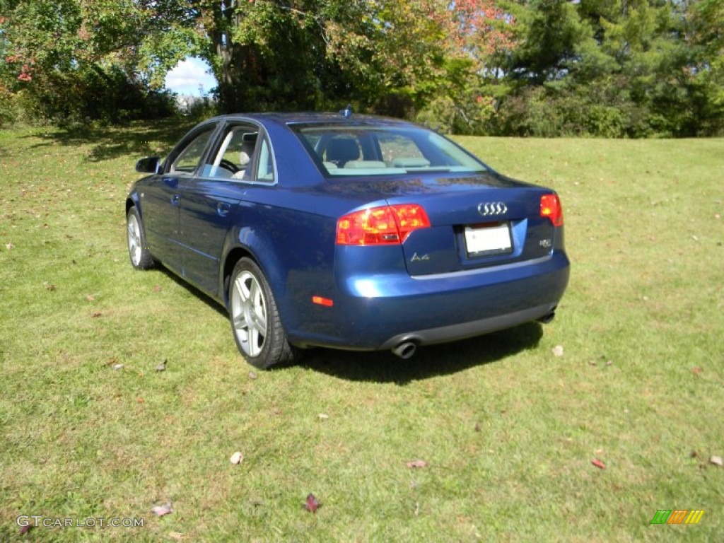 2007 A4 2.0T quattro Sedan - Ocean Blue Pearl Effect / Platinum photo #4