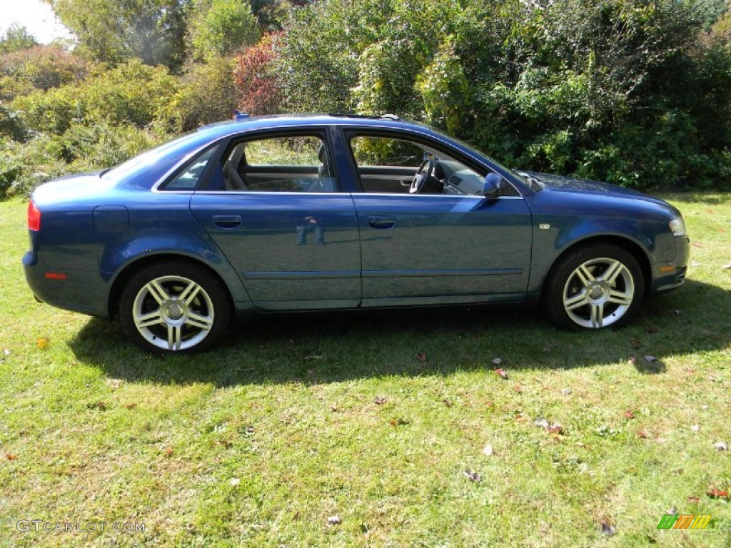 2007 A4 2.0T quattro Sedan - Ocean Blue Pearl Effect / Platinum photo #8