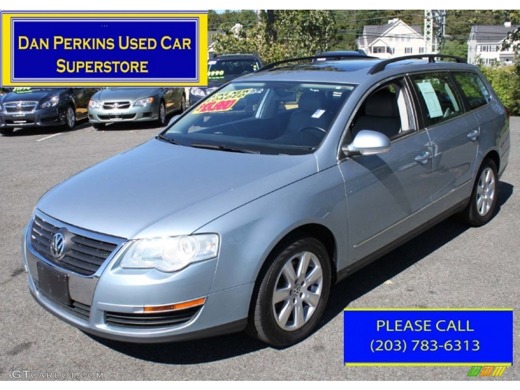 2007 Passat 2.0T Wagon - Arctic Blue Silver Metallic / Classic Grey photo #1
